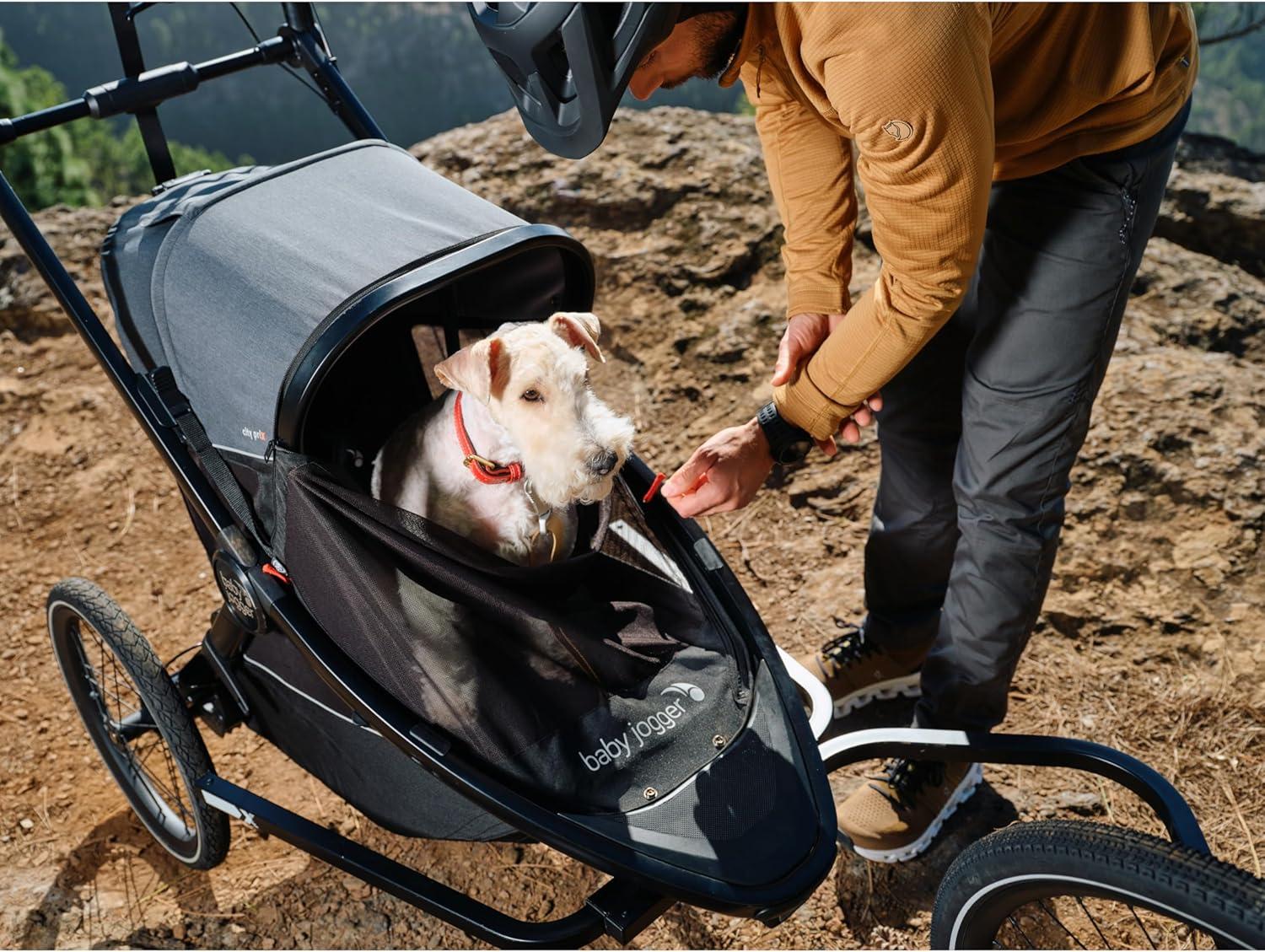 imageBaby Jogger Bike Trailer Conversion Kit Compatible with City Prix Jogging Stroller Includes Trailer Hitch Coupler and Visibility Flag