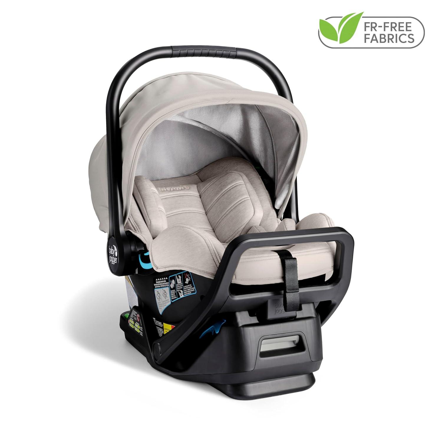 imageBaby Jogger City Go 2 Infant Car Seat Pike Exclusive Includes Leatherette Handlebar and Premium Fabrics for a Safe and Comfortable Ride from Day OneFrosted Ivory
