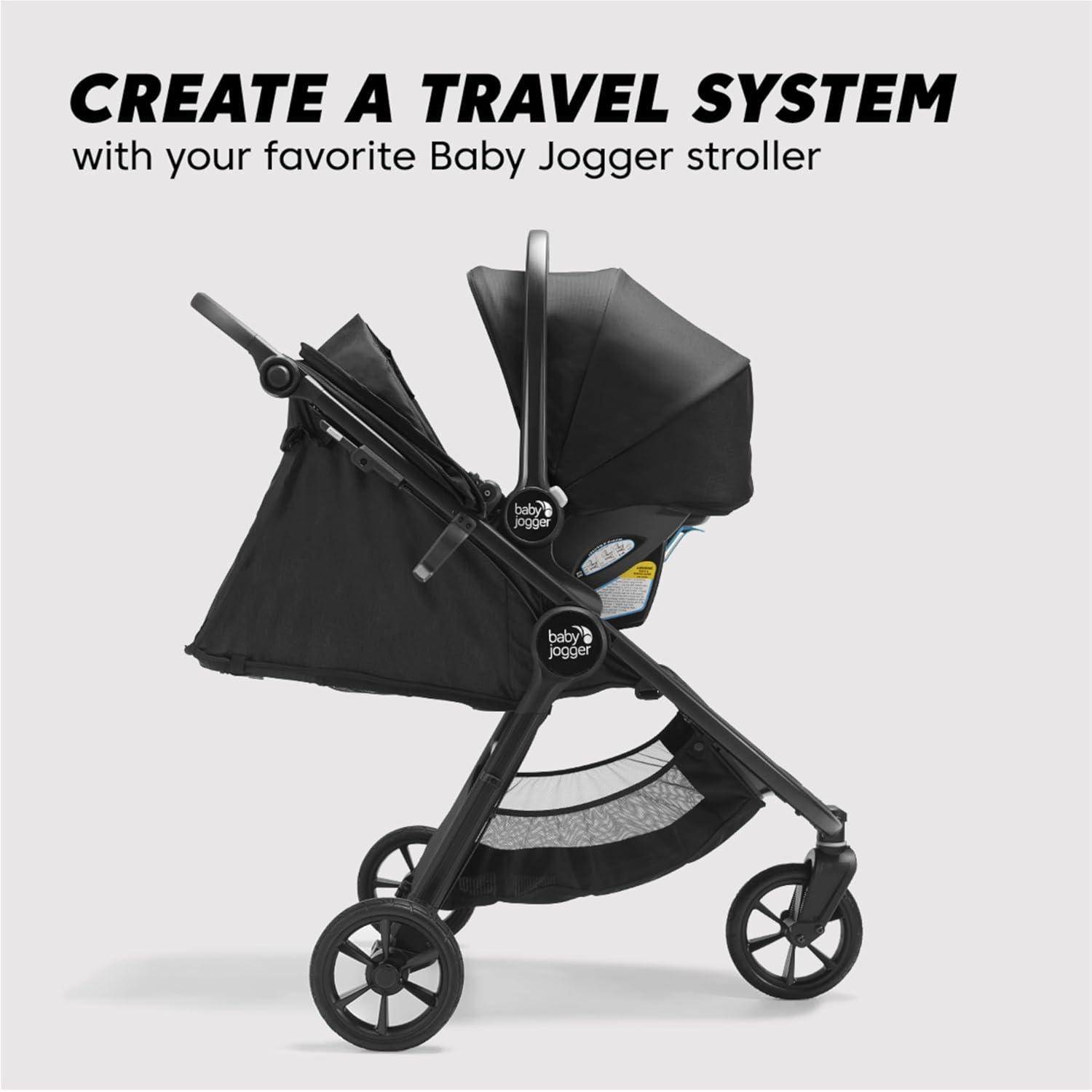 imageBaby Jogger City Go 2 Infant Car Seat Pike Exclusive Includes Leatherette Handlebar and Premium Fabrics for a Safe and Comfortable Ride from Day OneFrosted Ivory