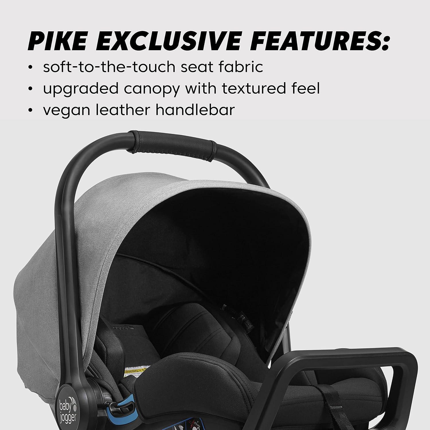 imageBaby Jogger City Go 2 Infant Car Seat Pike Exclusive Includes Leatherette Handlebar and Premium Fabrics for a Safe and Comfortable Ride from Day OnePike