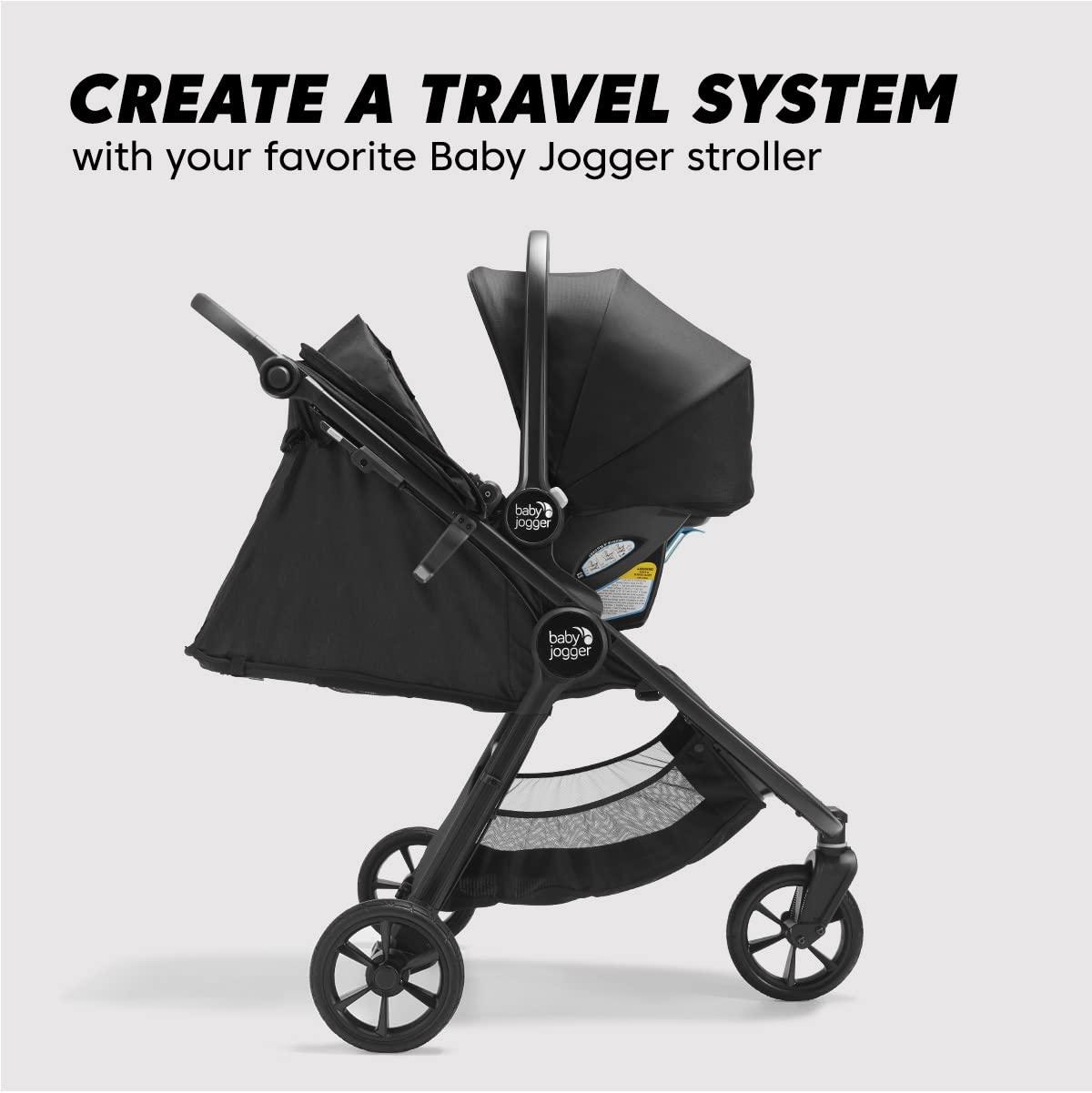 imageBaby Jogger City Go 2 Infant Car Seat Pike Exclusive Includes Leatherette Handlebar and Premium Fabrics for a Safe and Comfortable Ride from Day OneSlate