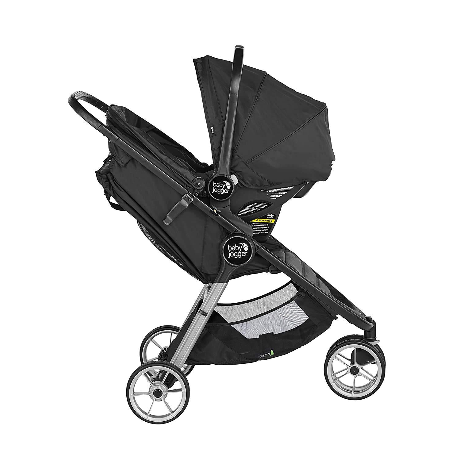 imageBaby Jogger City Go 2 Infant Car Seat Pike Exclusive Includes Leatherette Handlebar and Premium Fabrics for a Safe and Comfortable Ride from Day OneSlate