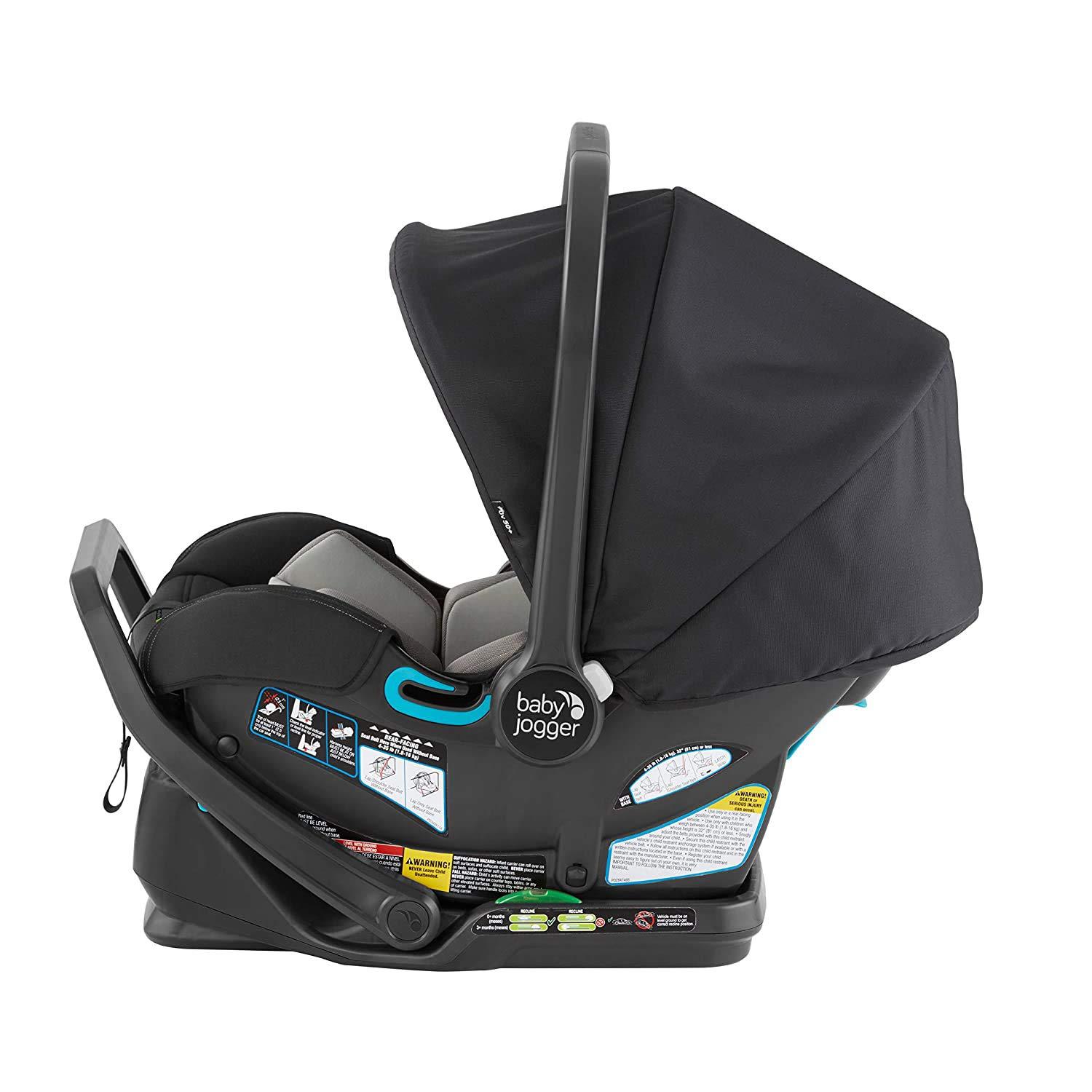 imageBaby Jogger City Go 2 Infant Car Seat Pike Exclusive Includes Leatherette Handlebar and Premium Fabrics for a Safe and Comfortable Ride from Day OneSlate