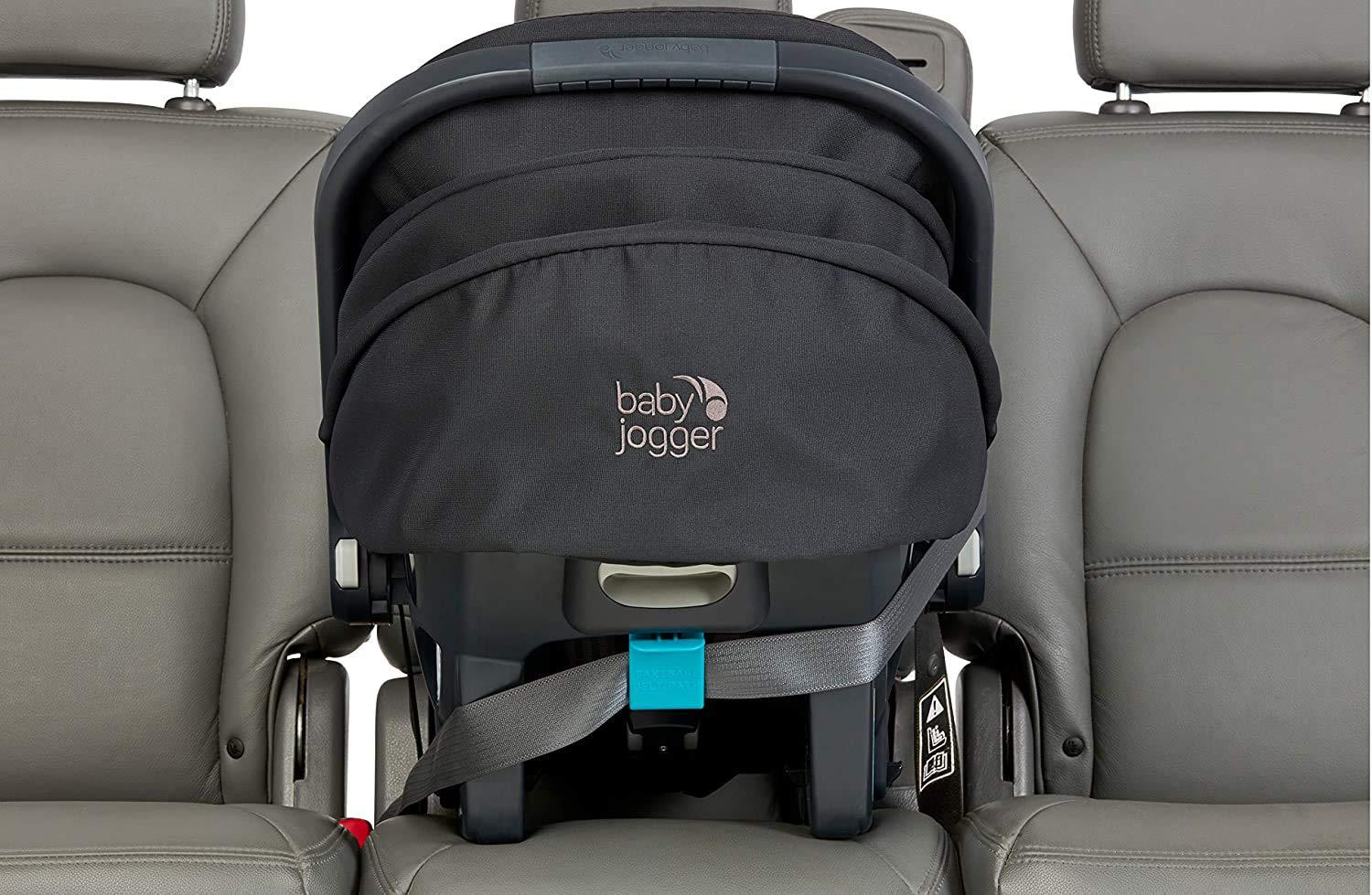 imageBaby Jogger City Go 2 Infant Car Seat Pike Exclusive Includes Leatherette Handlebar and Premium Fabrics for a Safe and Comfortable Ride from Day OneSlate