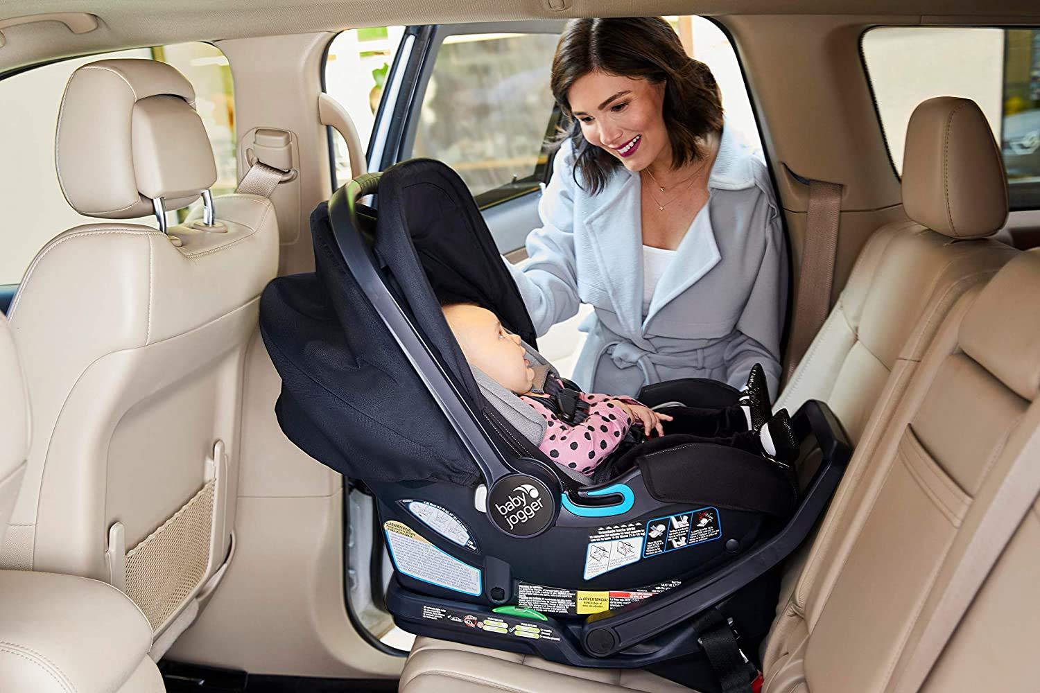 imageBaby Jogger City Go 2 Infant Car Seat Pike Exclusive Includes Leatherette Handlebar and Premium Fabrics for a Safe and Comfortable Ride from Day OneSlate