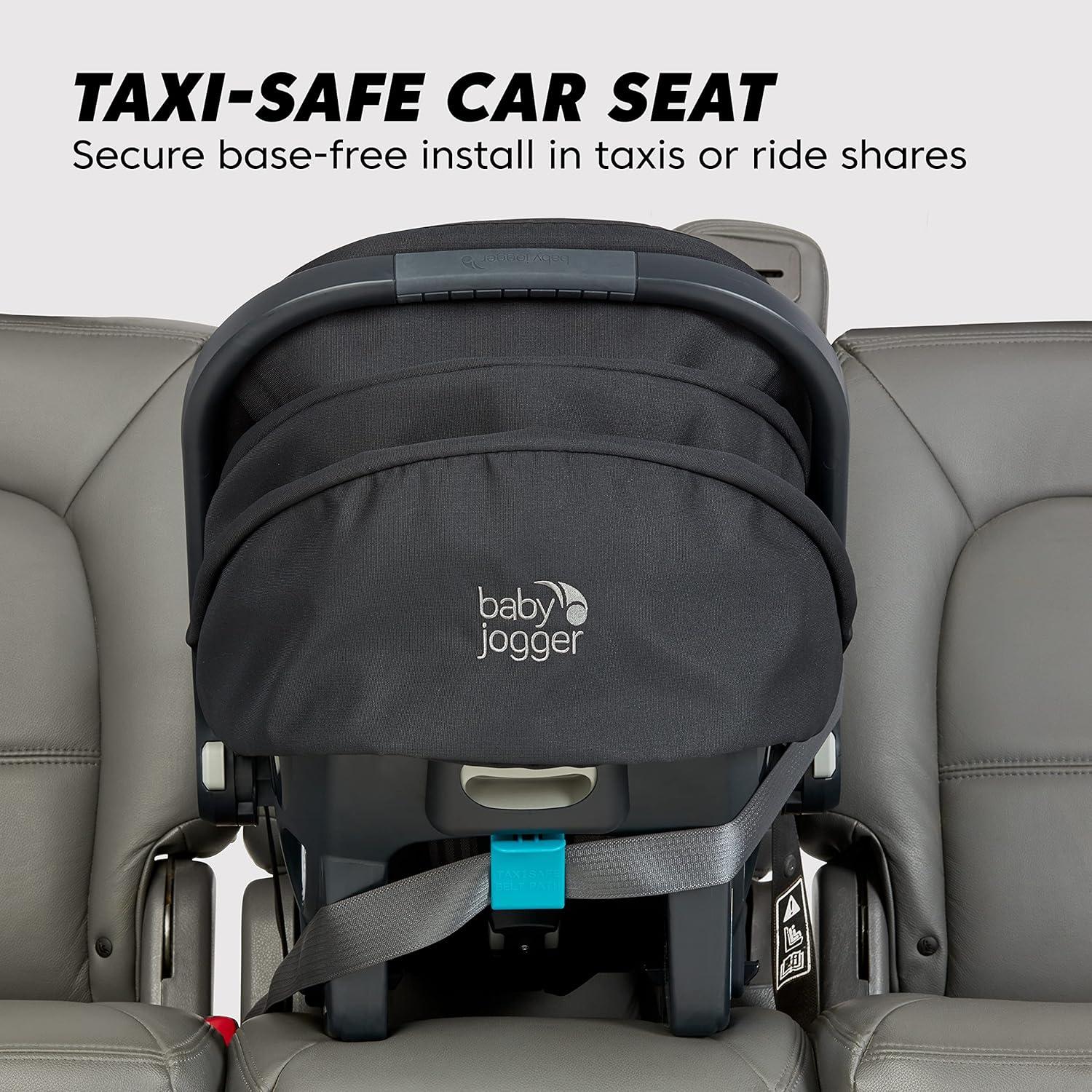 imageBaby Jogger City Go 2 Infant Car Seat Pike Exclusive Includes Leatherette Handlebar and Premium Fabrics for a Safe and Comfortable Ride from Day OneSlate
