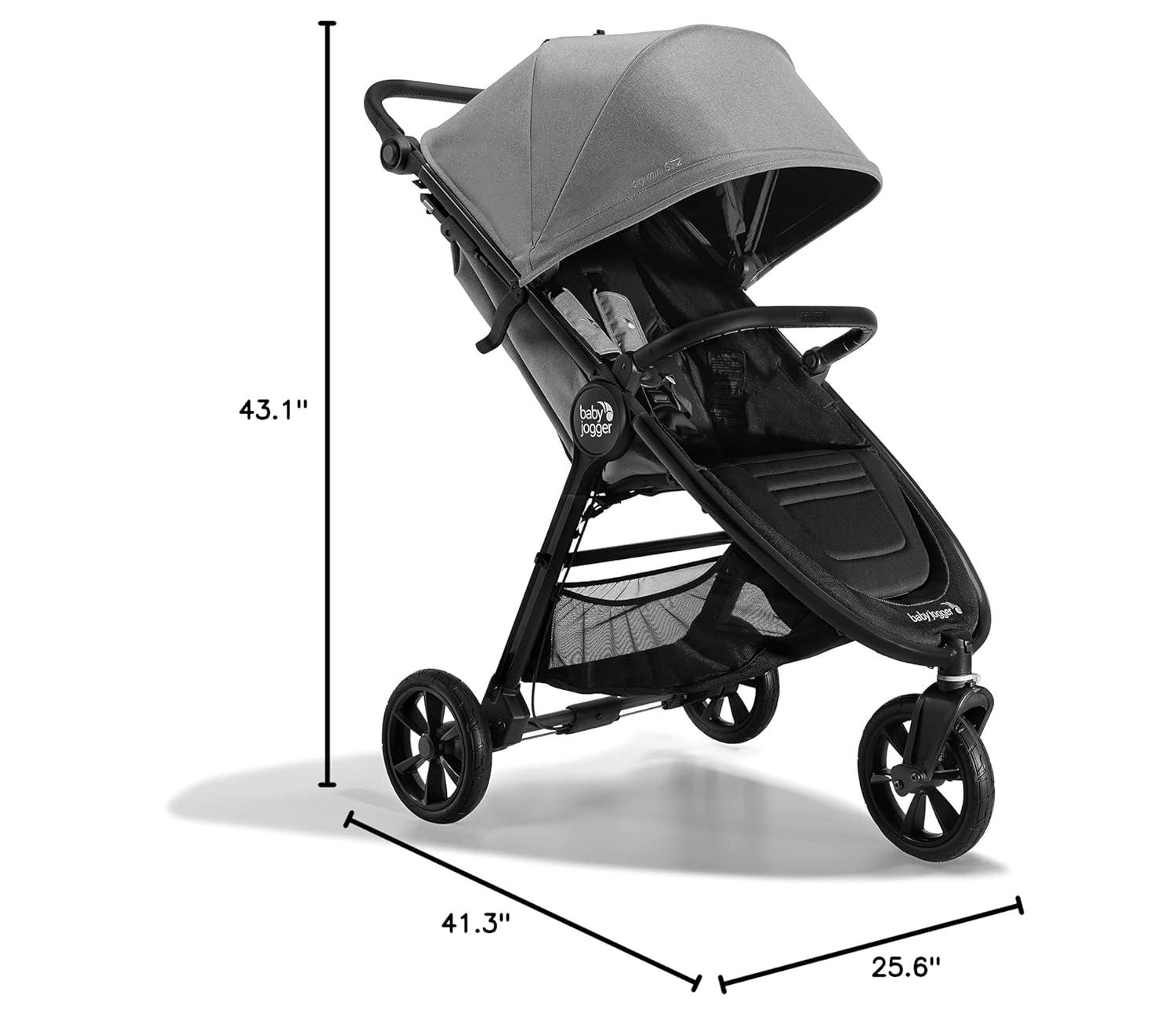 imageBaby Jogger City Mini GT2 AllTerrain Double Stroller Jet Black Perfect for Newborn and Toddler Compatible with Britax Cybex Graco and Maxi Cosi Infant Car SeatsPike
