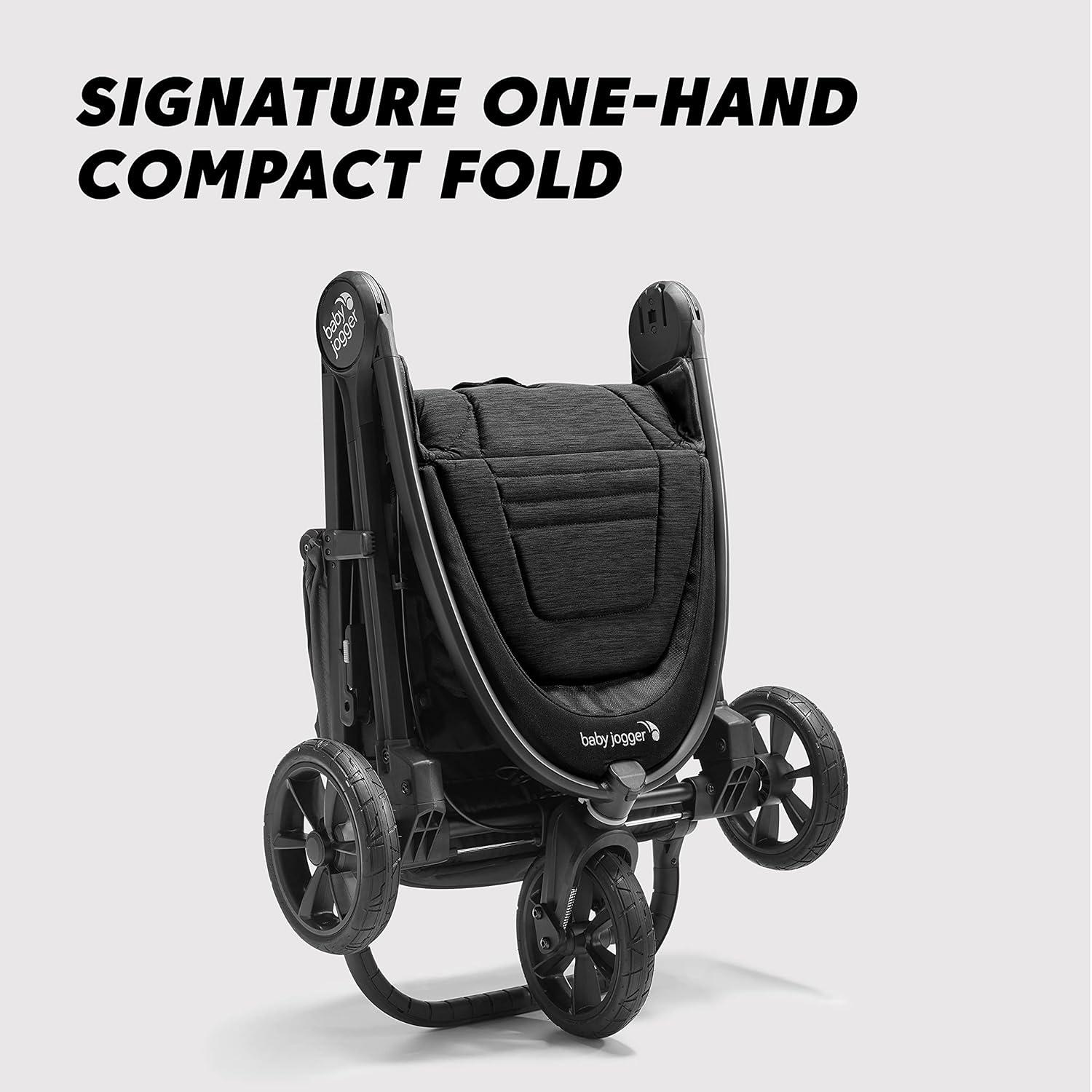 imageBaby Jogger City Mini GT2 AllTerrain Double Stroller Jet Black Perfect for Newborn and Toddler Compatible with Britax Cybex Graco and Maxi Cosi Infant Car SeatsBlack