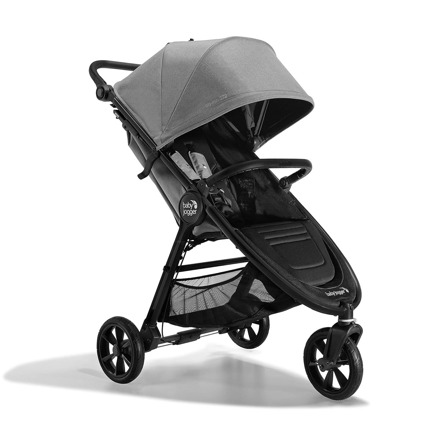 imageBaby Jogger City Mini GT2 AllTerrain Double Stroller Jet Black Perfect for Newborn and Toddler Compatible with Britax Cybex Graco and Maxi Cosi Infant Car SeatsPike