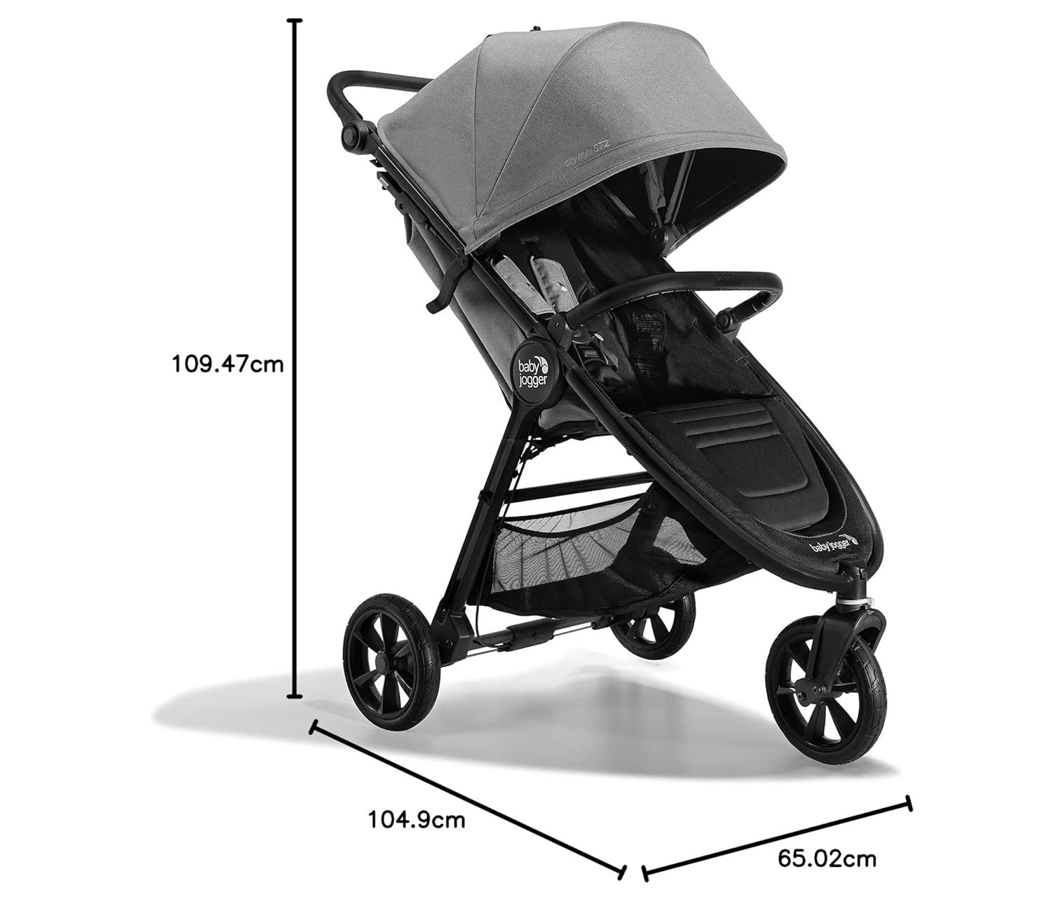 imageBaby Jogger City Mini GT2 AllTerrain Double Stroller Jet Black Perfect for Newborn and Toddler Compatible with Britax Cybex Graco and Maxi Cosi Infant Car SeatsPike