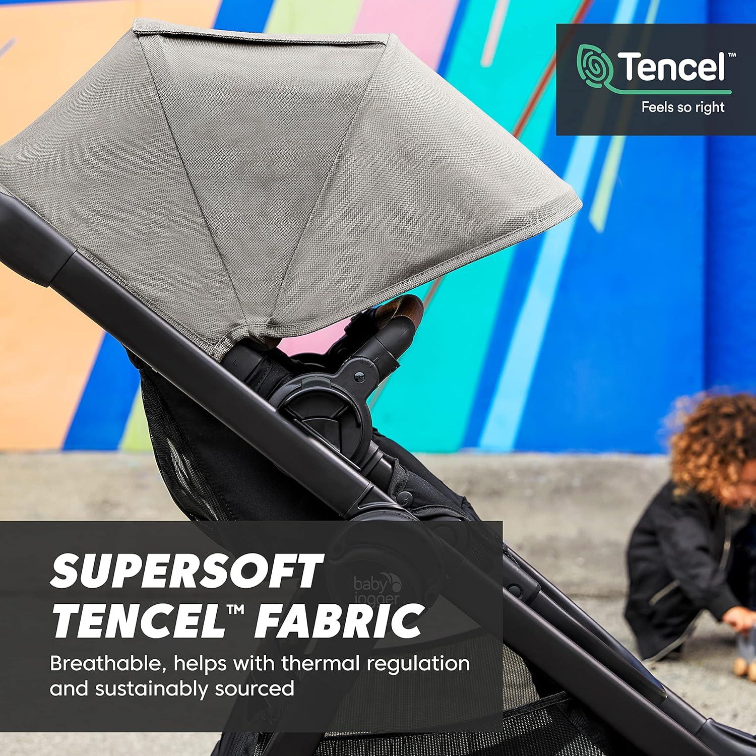 imageBaby Jogger City Select 2 SingletoDouble Modular Stroller Eco Collection Lunar BlackHarbor Grey