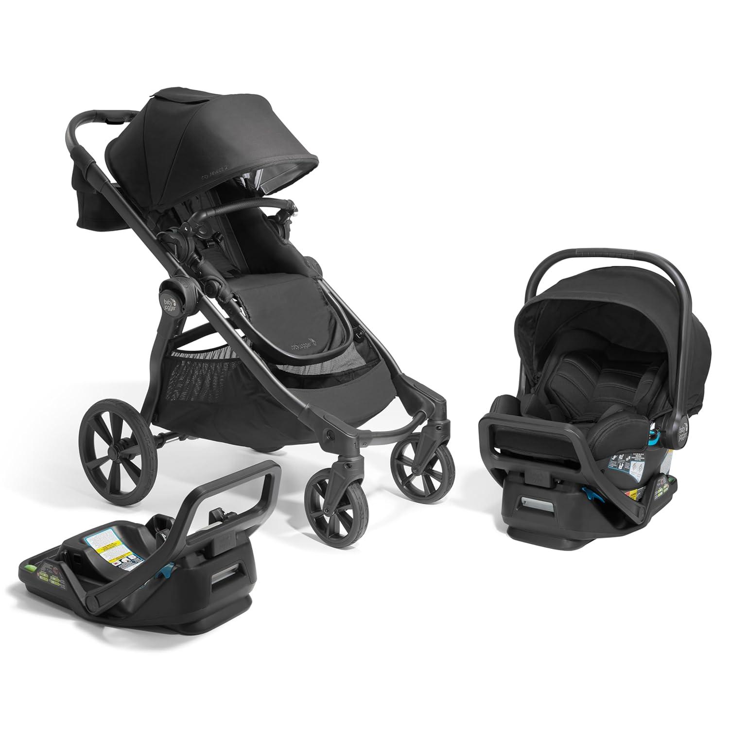 imageBaby Jogger City Select 2 SingletoDouble Modular Stroller Eco Collection Lunar BlackLunar Black
