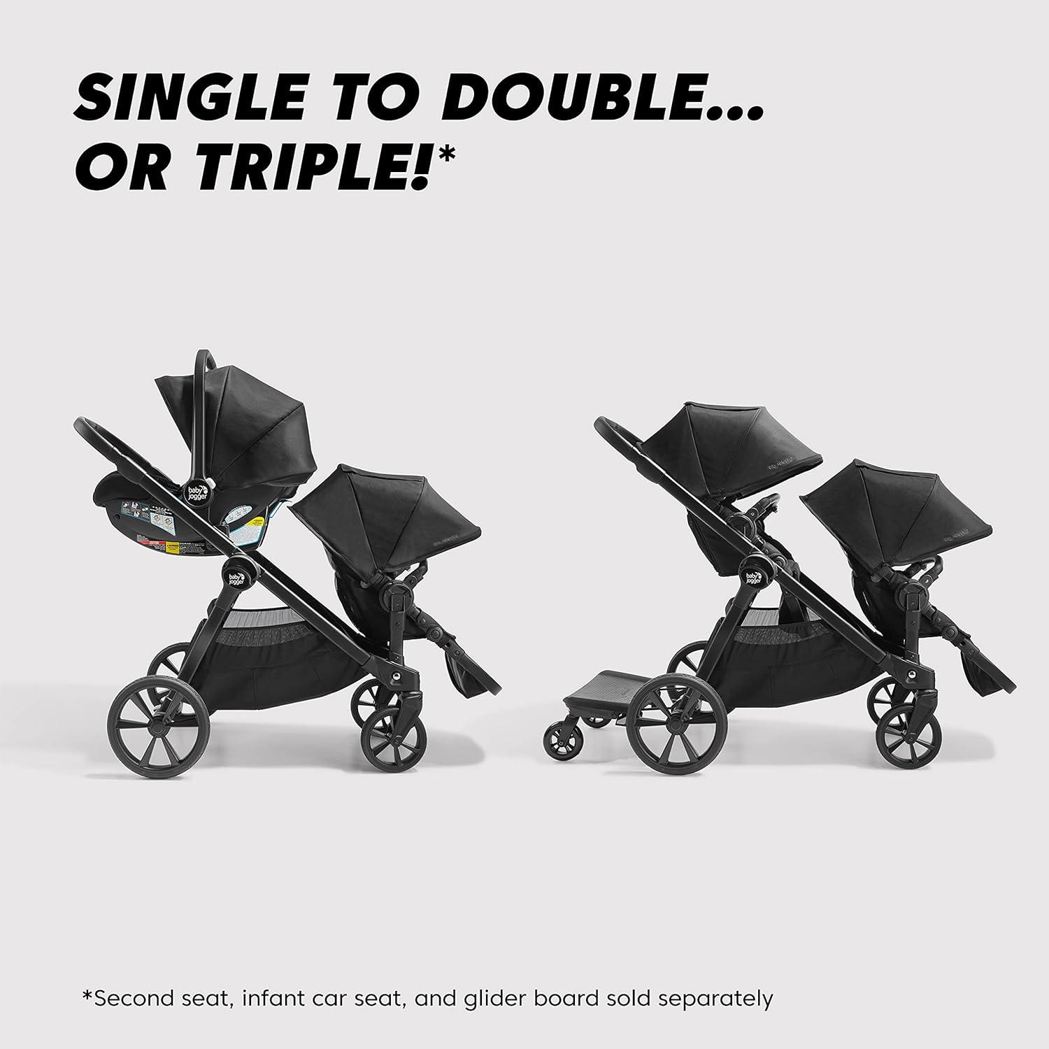 imageBaby Jogger City Select 2 SingletoDouble Modular Stroller Eco Collection Lunar BlackLunar Black
