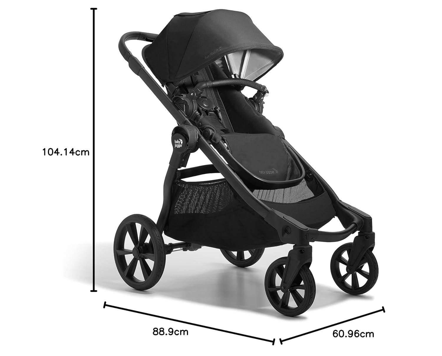 imageBaby Jogger City Select 2 SingletoDouble Modular Stroller Eco Collection Lunar BlackLunar Black