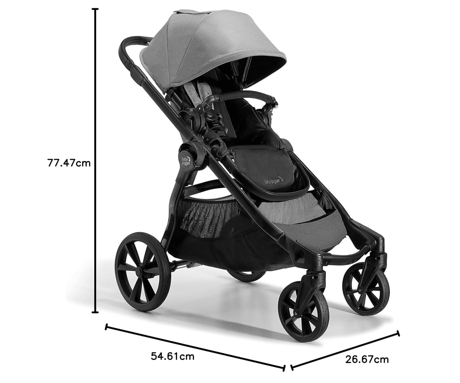 imageBaby Jogger City Select 2 SingletoDouble Modular Stroller Eco Collection Lunar BlackPike