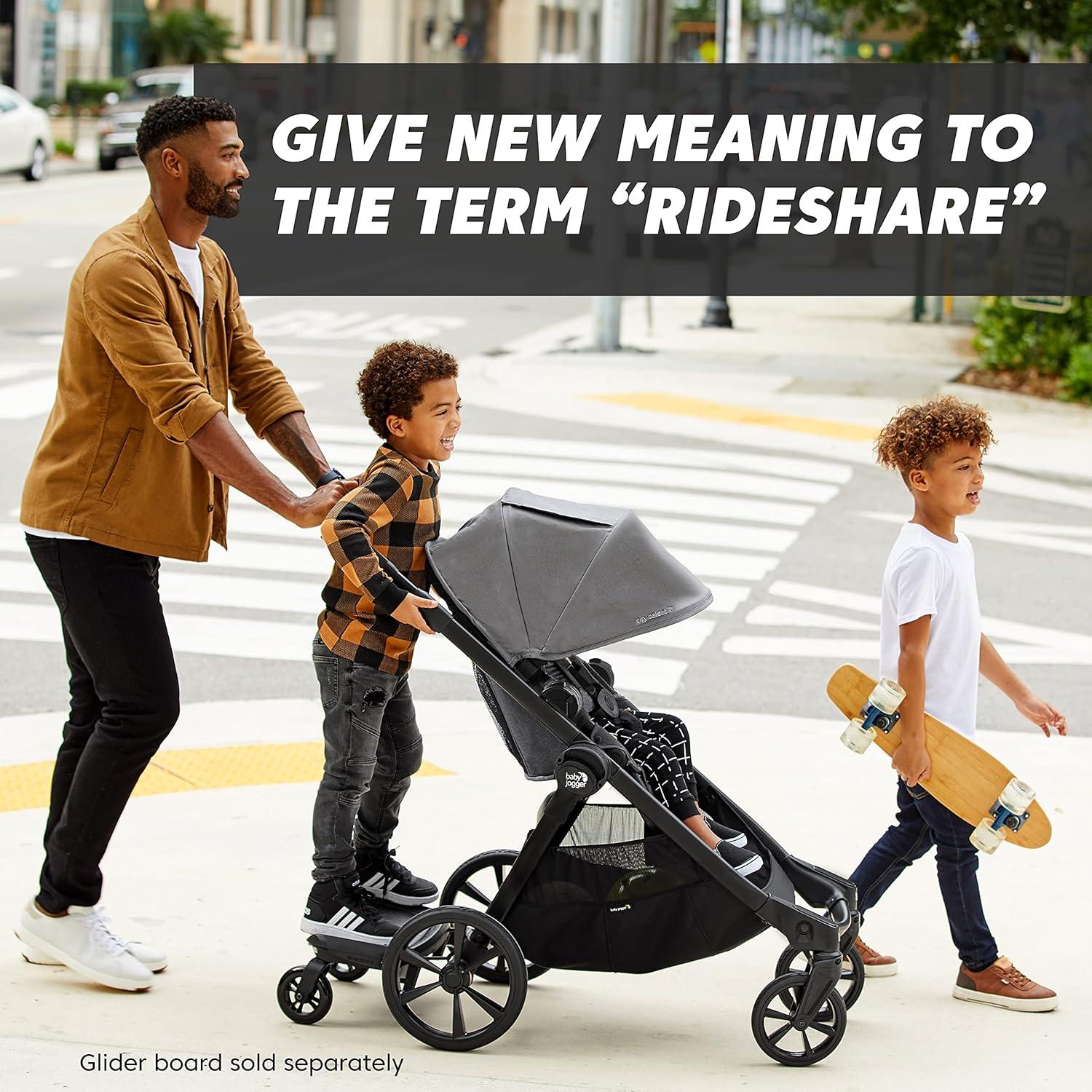 imageBaby Jogger City Select 2 SingletoDouble Modular Stroller Eco Collection Lunar BlackRadiant Slate