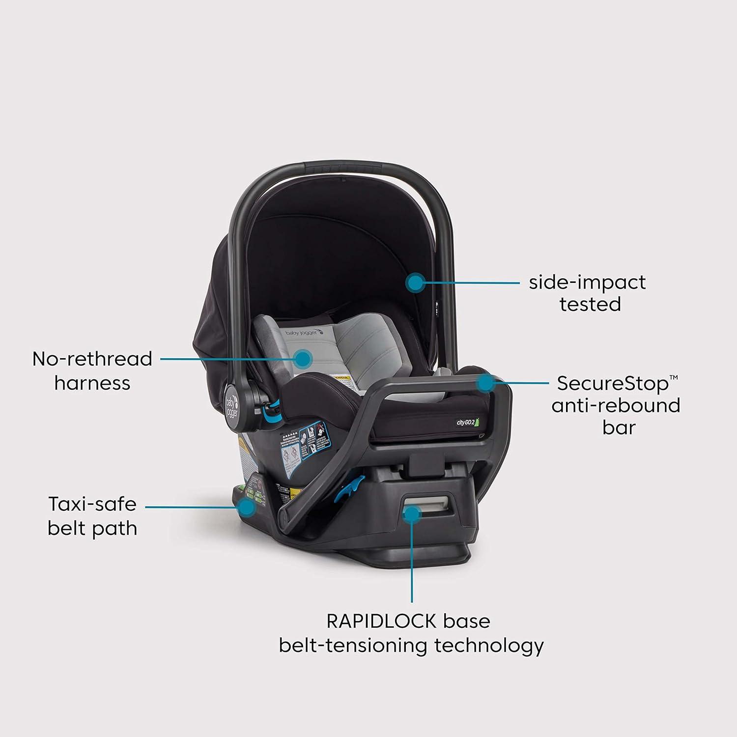 imageBaby Jogger City Sights Stroller Convertible Stroller with Compact Fold Dark SlateRich Black