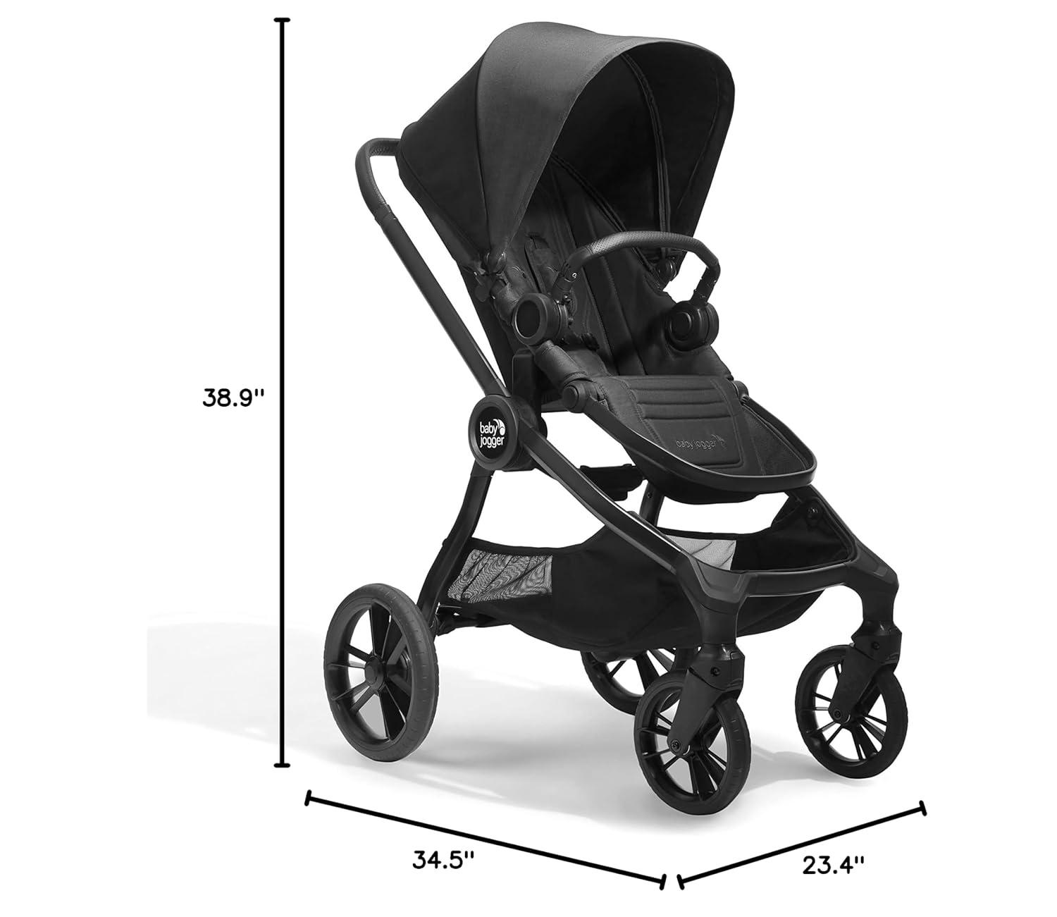 imageBaby Jogger City Sights Stroller Convertible Stroller with Compact Fold Dark SlateRich Black