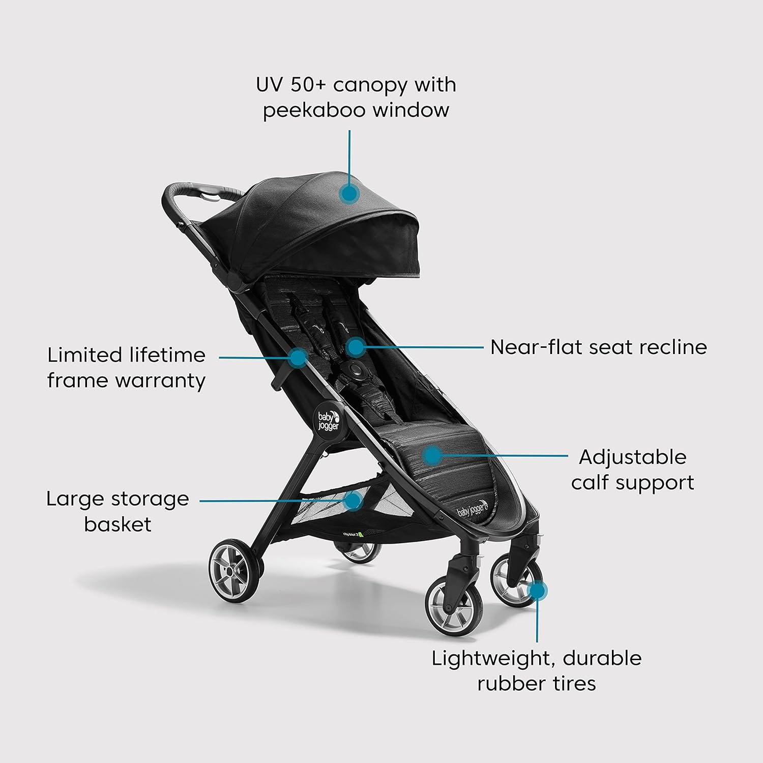 imageBaby Jogger City Tour 2 UltraCompact Travel Stroller Everett Green