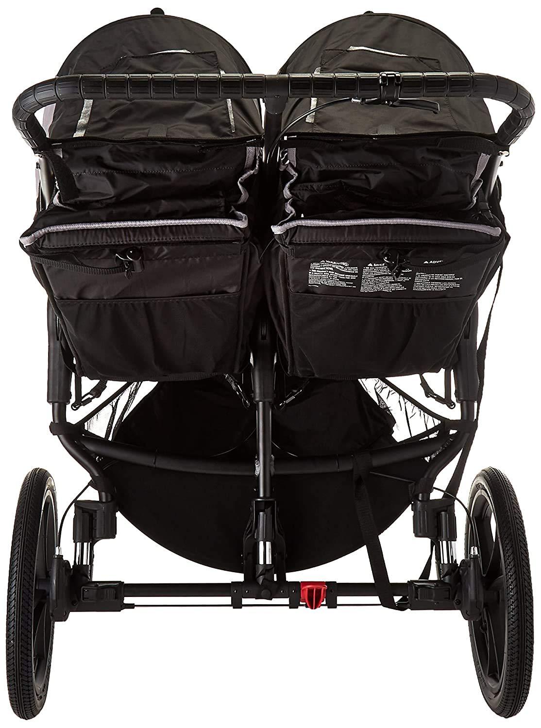 imageBaby Jogger Summit X3 Double Jogging Stroller 2016 AirFilled Rubber Tires AllWheel Suspension Quick Fold Jogging Stroller BlackGray