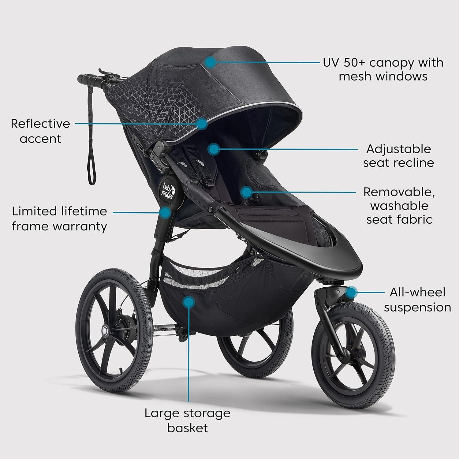 imageBaby Jogger Summit X3 Jogging StrollerMidnight Black