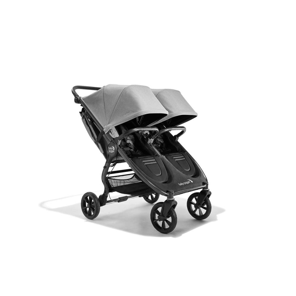 imageBaby Jogger City Mini GT2 AllTerrain Double Stroller Jet Black Perfect for Newborn and Toddler Compatible with Britax Cybex Graco and Maxi Cosi Infant Car SeatsPike
