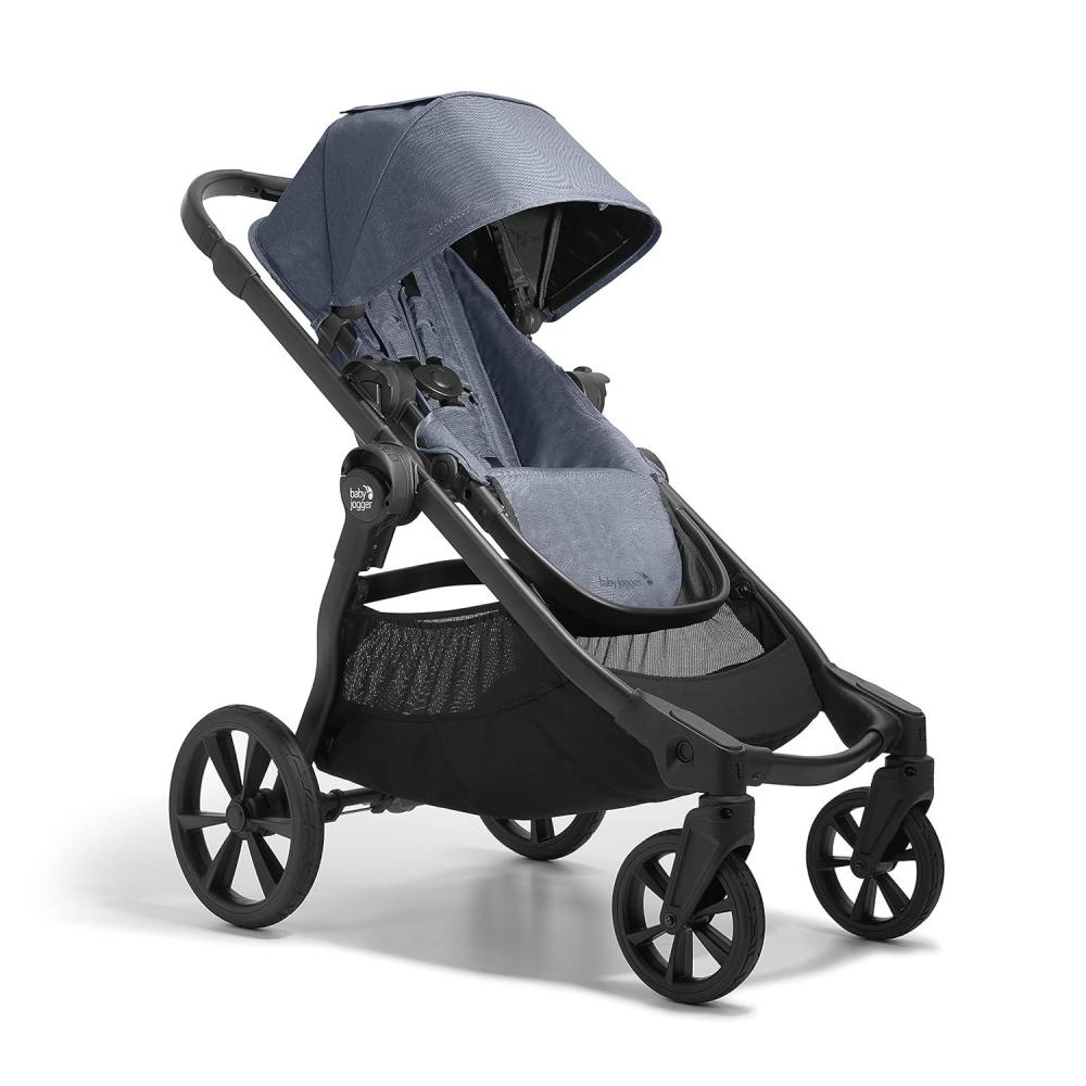 imageBaby Jogger City Select 2 SingletoDouble Modular Stroller Eco Collection Lunar BlackPeacoat Blue