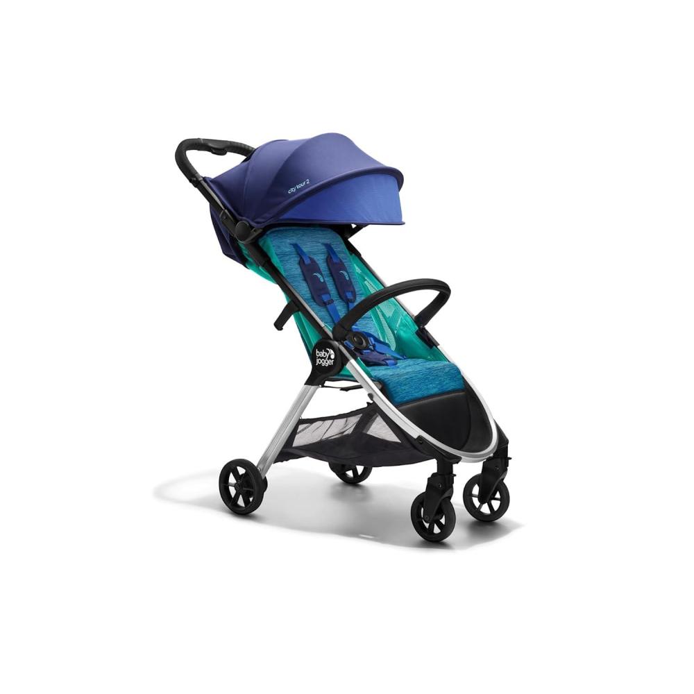 imageBaby Jogger City Tour 2 UltraCompact CarryOn Approved Travel Stroller in Pitch Black Lightweight Easy Fold Ideal for Traveling and Everyday AdventuresCoastal