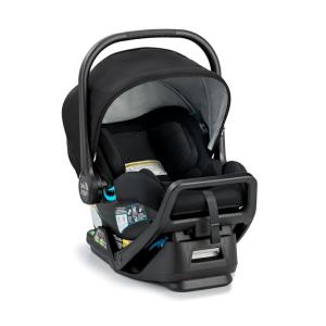 Baby Jogger City Go 2 Infant Car Seat, Pike Exclusive Includes Leatherette Handlebar and Premium Fabrics for a Safe and Comfortable Ride from Day One(Lunar Black)