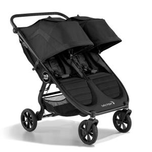 Baby Jogger City Mini GT2 All-Terrain Double Stroller Jet Black Perfect for Newborn and Toddler Compatible with Britax Cybex Graco and Maxi Cosi Infant Car Seats(Black)