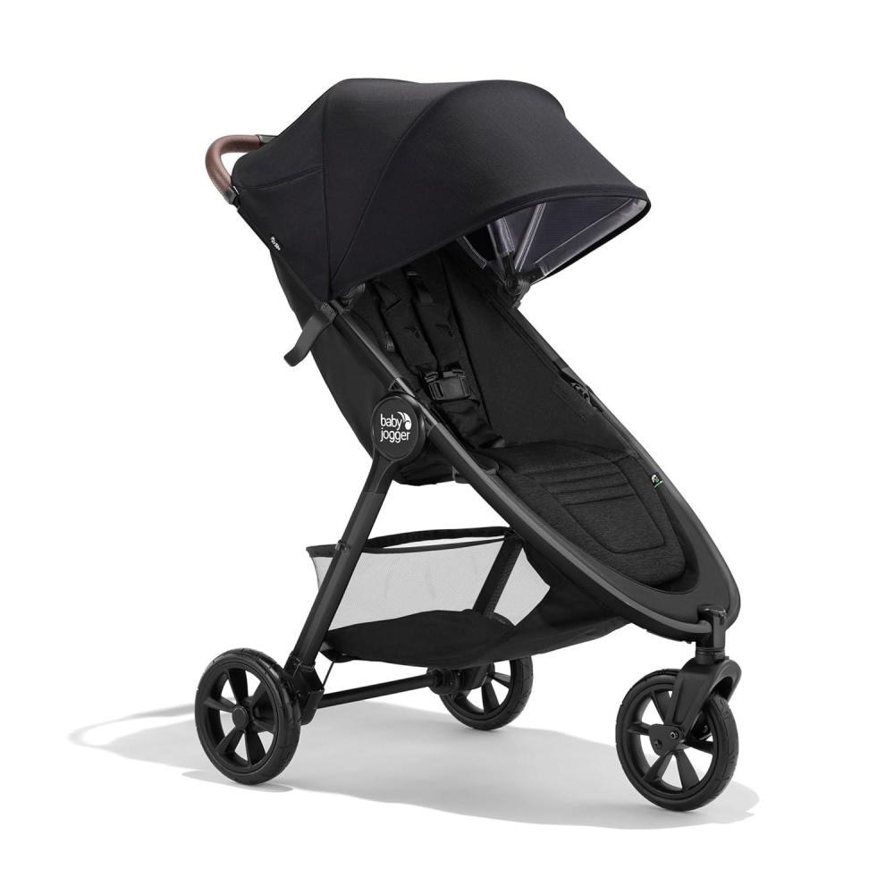 imageBaby Jogger City Mini GT3 All Terrain Stroller with Forever Air Rubber Tires and All Wheel Suspension with Magnetic Buckle and NoRethread Harness HeightAdjustable Handlebar and Foot BrakeRich Black