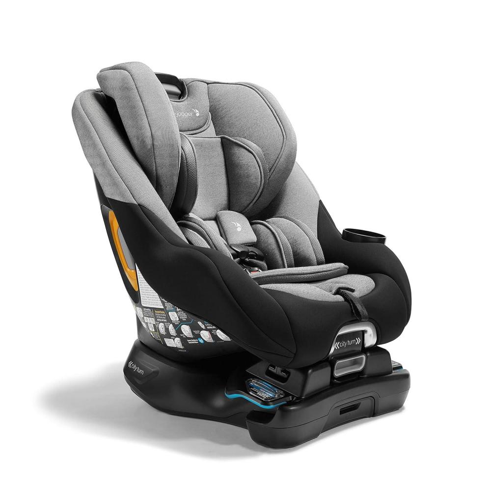 imageBaby Jogger City Turn Rotating Convertible Car Seat Unique 180Degree Turn Lightweight COOLMAX Fabric PikeOnyx Black