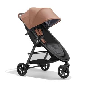 Baby Jogger City Mini GT3 All Terrain Stroller with Forever Air Rubber Tires and All Wheel Suspension with Magnetic Buckle and No-Rethread Harness, Height-Adjustable Handlebar, and Foot Brake(Sierra Sand)